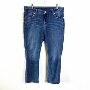 Silver Jeans Elyse capri Blue Cropped Ankle Jeans 31 mid rise denim women’s
